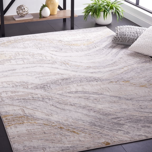SAFAVIEH Palma Lucina Abstract Area Rug, Beige/Light Gray, 5' x 7'