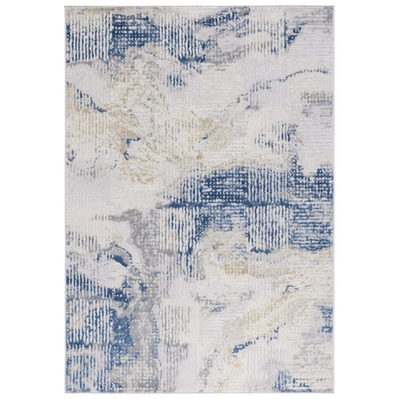 SAFAVIEH Palma Marin Abstract Area Rug, Beige/Blue, 2'2" x 3'9"