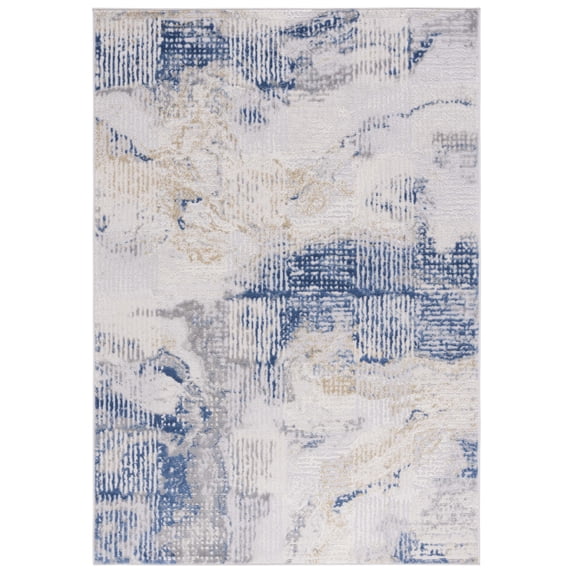SAFAVIEH Palma Marin Abstract Area Rug, Beige/Blue, 8' x 10'