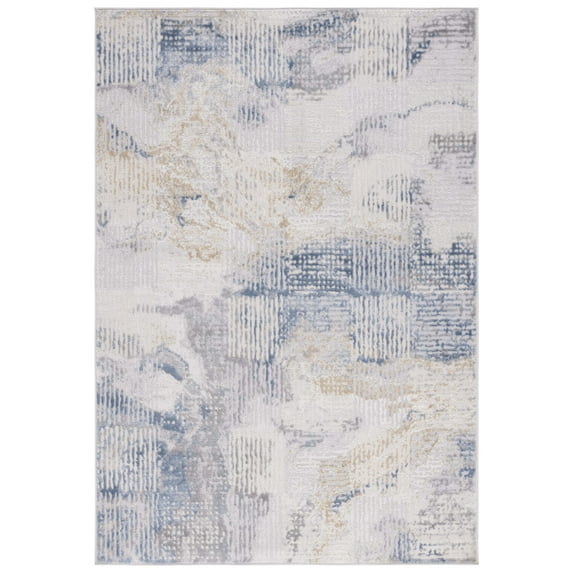 SAFAVIEH Palma Marin Abstract Area Rug, Beige/Light Blue, 5'5" x 7'7"