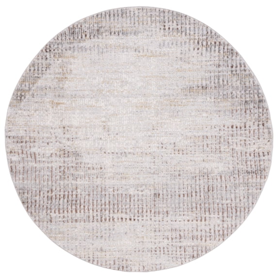 SAFAVIEH Palma Marina Abstract Area Rug, Beige/Brown, 6'7" x 6'7" Round