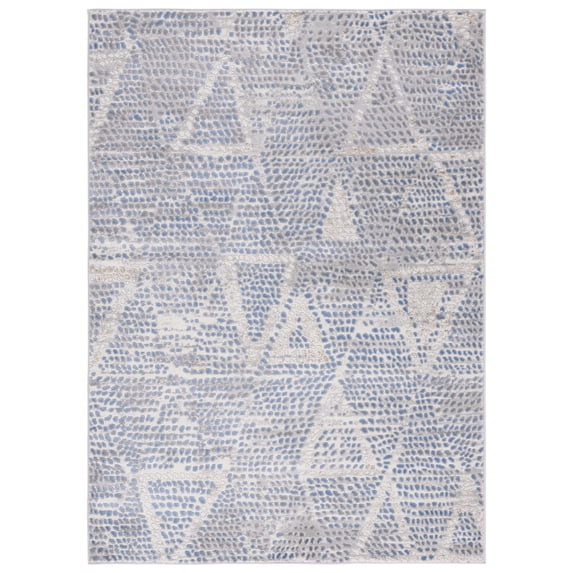 SAFAVIEH Palma Marlyne Geometric Area Rug, Beige/Blue, 8' x 10'
