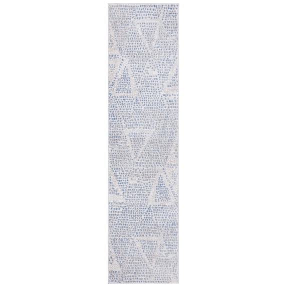 SAFAVIEH Palma Marlyne Geometric Runner Rug, Beige/Blue, 2'2" x 9'