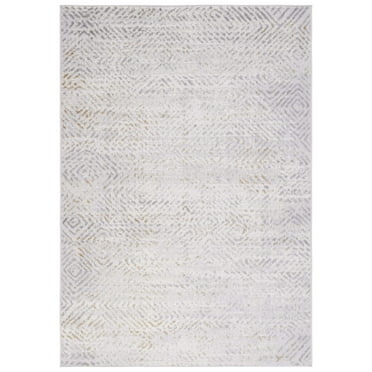 SAFAVIEH Palma Nadia Geometric Area Rug, Beige/Light Grey, 5'5" x 7'7"