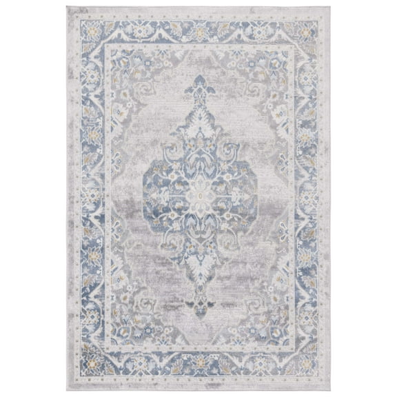 SAFAVIEH Palma Robynne Oriental Area Rug, Grey/Blue, 5'5" x 7'7"