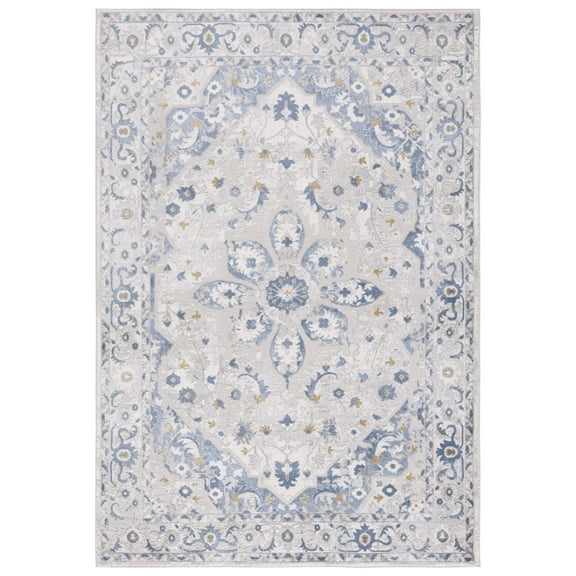 SAFAVIEH Palma Vianne Oriental Area Rug, Light Grey/Blue, 5'5" x 7'7"