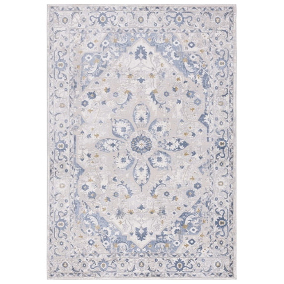 SAFAVIEH Palma Vianne Oriental Area Rug, Light Grey/Blue, 6'7" x 9'2"