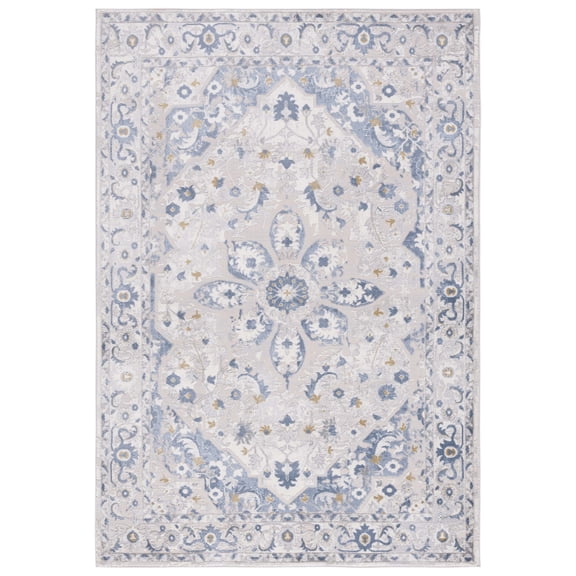 SAFAVIEH Palma Vianne Oriental Area Rug, Light Grey/Blue, 9' x 12'