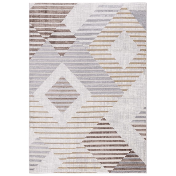SAFAVIEH Palma Vincent Geometric Area Rug, Beige/Light Grey, 4'5" x 6'5"