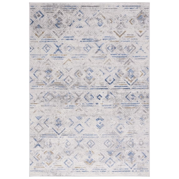 SAFAVIEH Palma Zoe Aztec Area Rug, Beige/Light Blue, 8' x 10'