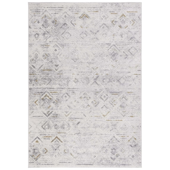 SAFAVIEH Palma Zoe Aztec Area Rug, Beige/Light Grey, 2'2" x 3'9"