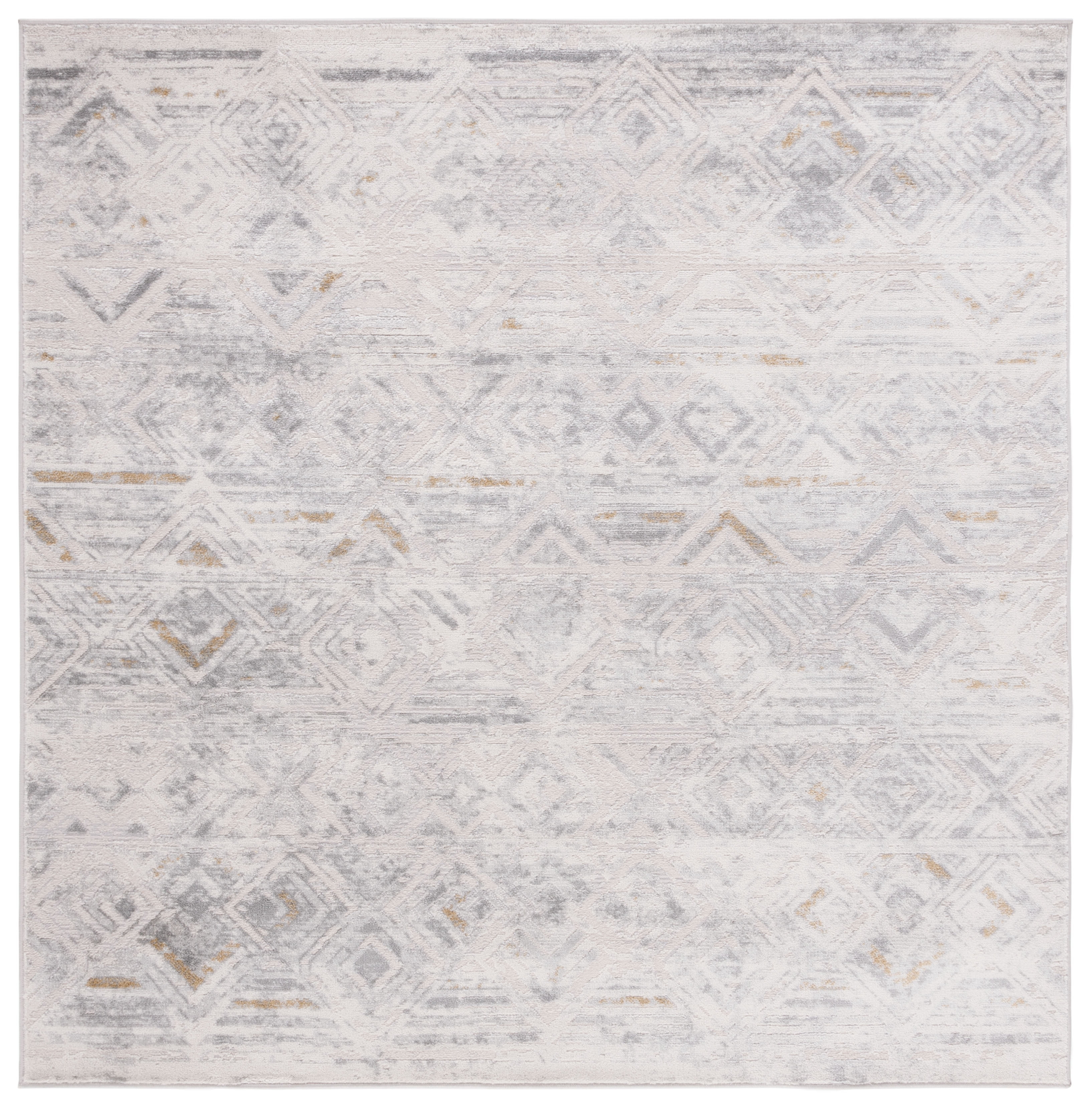 SAFAVIEH Palma Zoe Aztec Area Rug, Beige/Light Grey, 6'7
