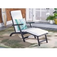 thumbnail image 1 of SAFAVIEH Palmdale Outdoor Patio Foldable Lounge Chair, Black/Beige, 1 of 13