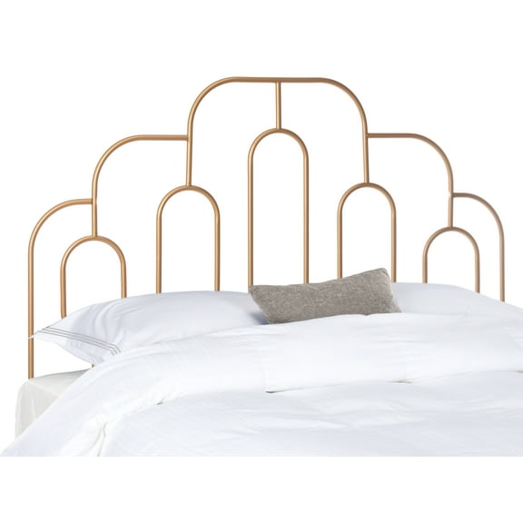 SAFAVIEH Paloma Metal Retro Geometric Headboard, Full, Gold