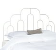 thumbnail image 1 of SAFAVIEH Paloma Metal Retro Geometric Headboard, Full, White, 1 of 5