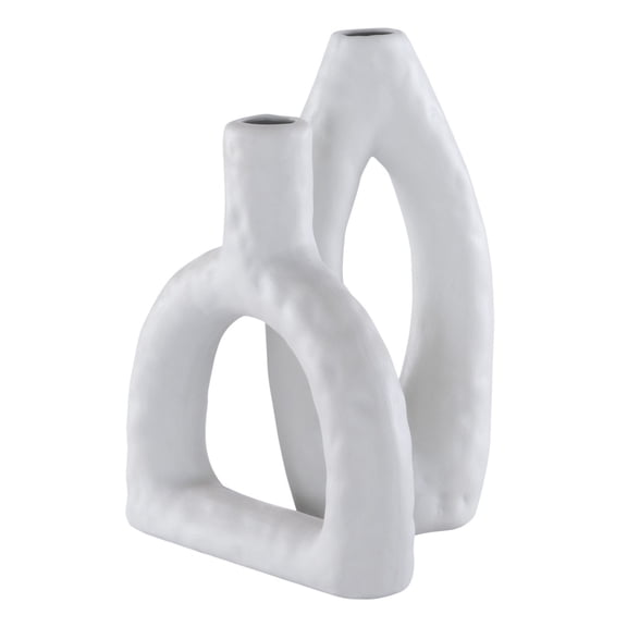 SAFAVIEH Paolette Solid Abstract Ceramic Vase, Set of 2, Stone Grey