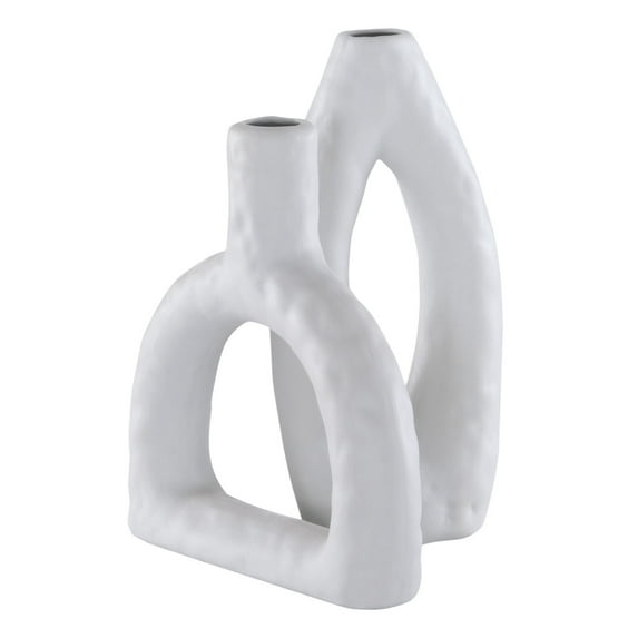 SAFAVIEH Paolette Solid Abstract Ceramic Vase, Set of 2, Stone Grey