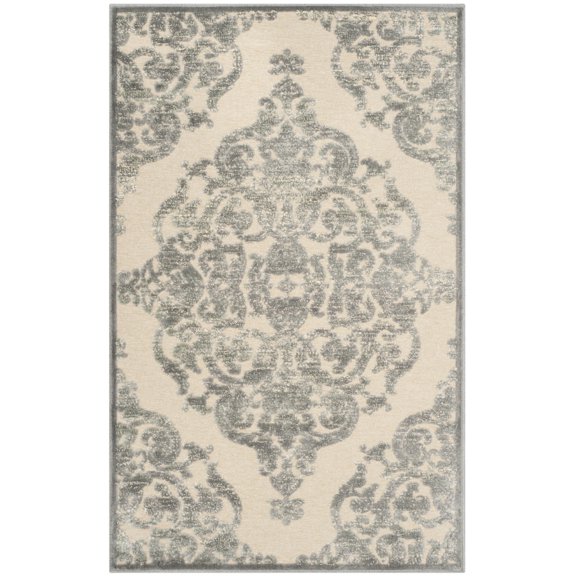 SAFAVIEH Paradise Alannah Damask Area Rug, Grey/Multi, 2'7" x 4'