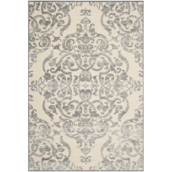 SAFAVIEH Paradise Alannah Damask Vines Area Rug, Grey/Multi, 7'6" x 10'6"