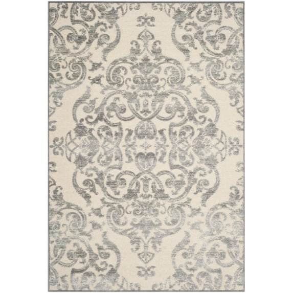 SAFAVIEH Paradise Alannah Damask Vines Area Rug, Grey/Multi, 8' x 11'2"