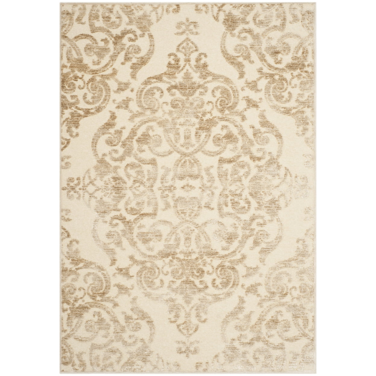 Stone Gray Viscose Chenille Rectangular Area Rug