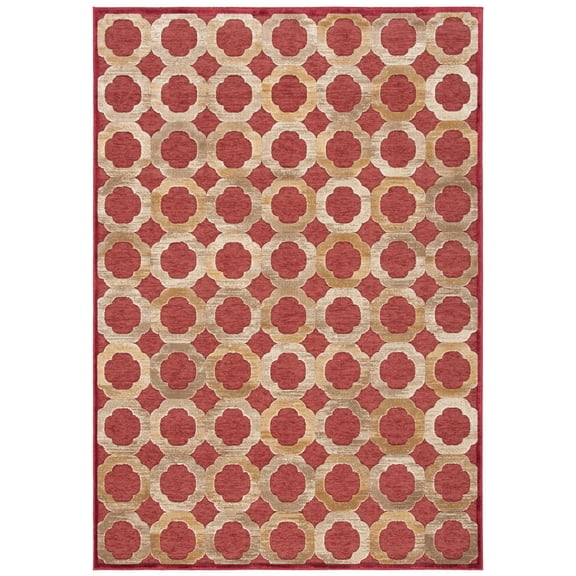 SAFAVIEH Paradise Algernon Geometric Area Rug, Red, 5'3" x 7'6"