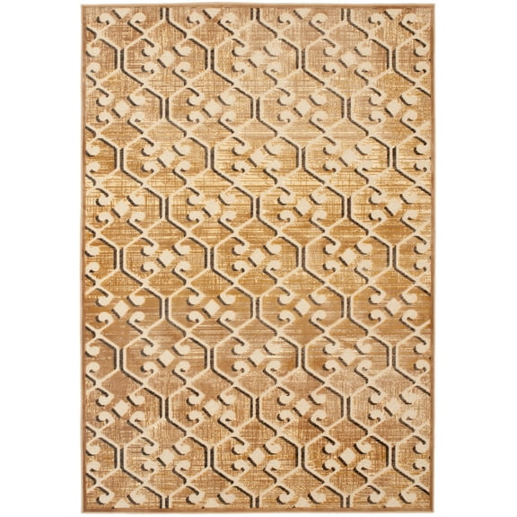 SAFAVIEH Paradise Alison Geometric Tessellation Area Rug, Taupe/Multi, 5'3" x 7'6"