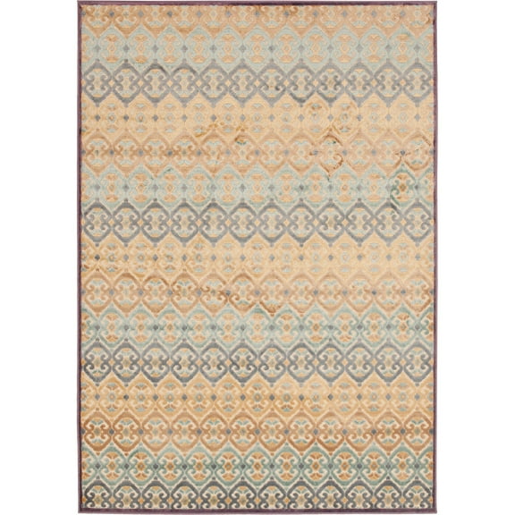 SAFAVIEH Paradise Angelina Geometric Tessellation Area Rug, Mauve/Multi, 3'3" x 5'7"