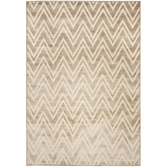 SAFAVIEH Paradise Bernadine Zigzag Stripes Runner Rug, Caramel/Cream, 2'2" x 8'
