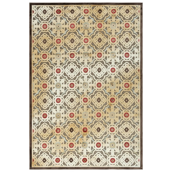 SAFAVIEH Paradise Conway Floral Area Rug, Nutmeg/Muscade, 5'3" x 7'6"