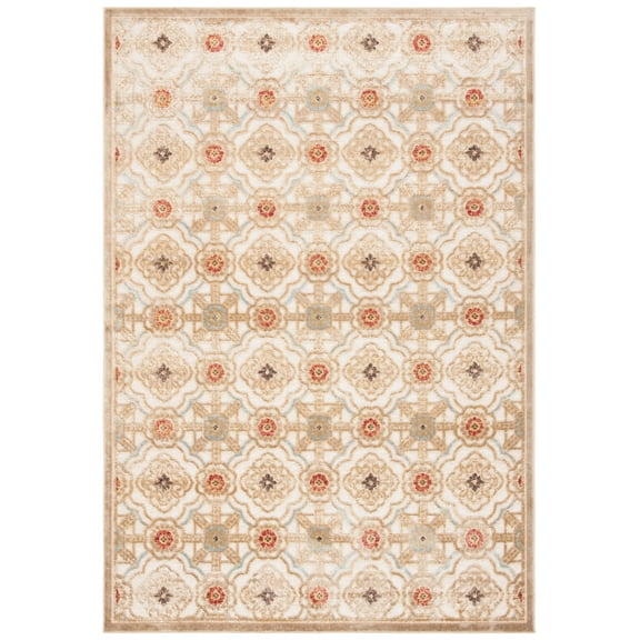 SAFAVIEH Paradise Conway Floral Area Rug, Taupe/Multi, 5'3" x 7'6"