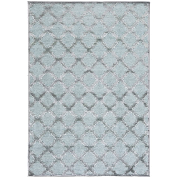 SAFAVIEH Paradise Darin Quatrefoil Geometric Area Rug, Grey/Spruce, 7'6" x 10'6"