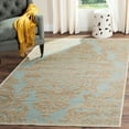 thumbnail image 1 of SAFAVIEH Paradise Edna Damask Area Rug, Stone/Aqua, 5'3" x 7'6", 1 of 4