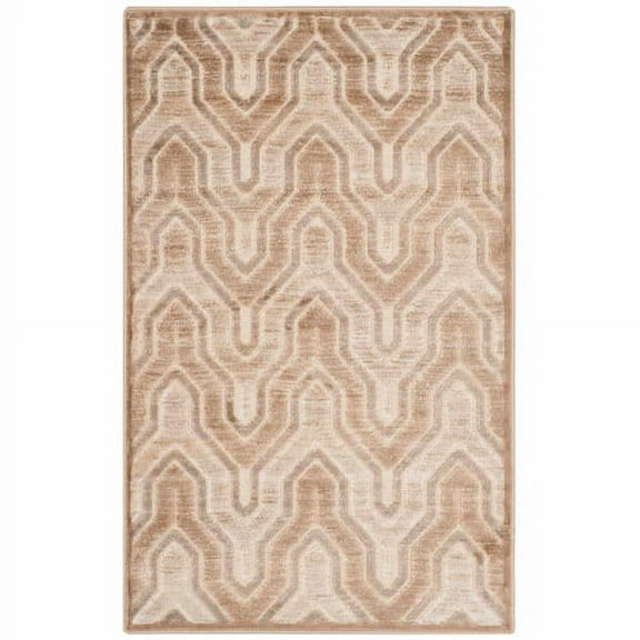SAFAVIEH Paradise Edwyna Geometric Tessellation Area Rug, Caramel/Cream, 2'7" x 4'