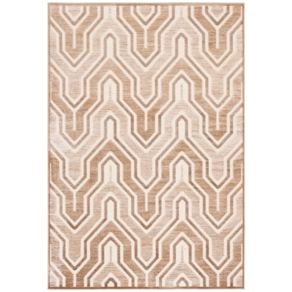 SAFAVIEH Paradise Edwyna Geometric Tessellation Area Rug, Caramel/Cream, 5'3" x 7'6"