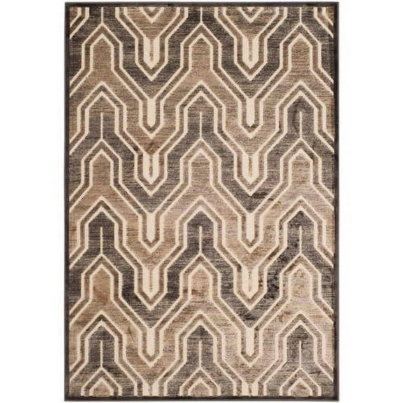 SAFAVIEH Paradise Edwyna Geometric Tessellation Area Rug, Soft Anthracite/Cream, 2'7" x 4'