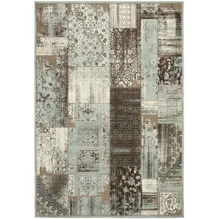 SAFAVIEH Paradise Gaila Geometric Area Rug, Light Blue/Anthracite, 8' x 11'2"
