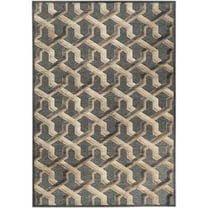 SAFAVIEH Paradise Gayle Geometric Tessellation Area Rug, Soft Anthracite, 4' x 5'7"