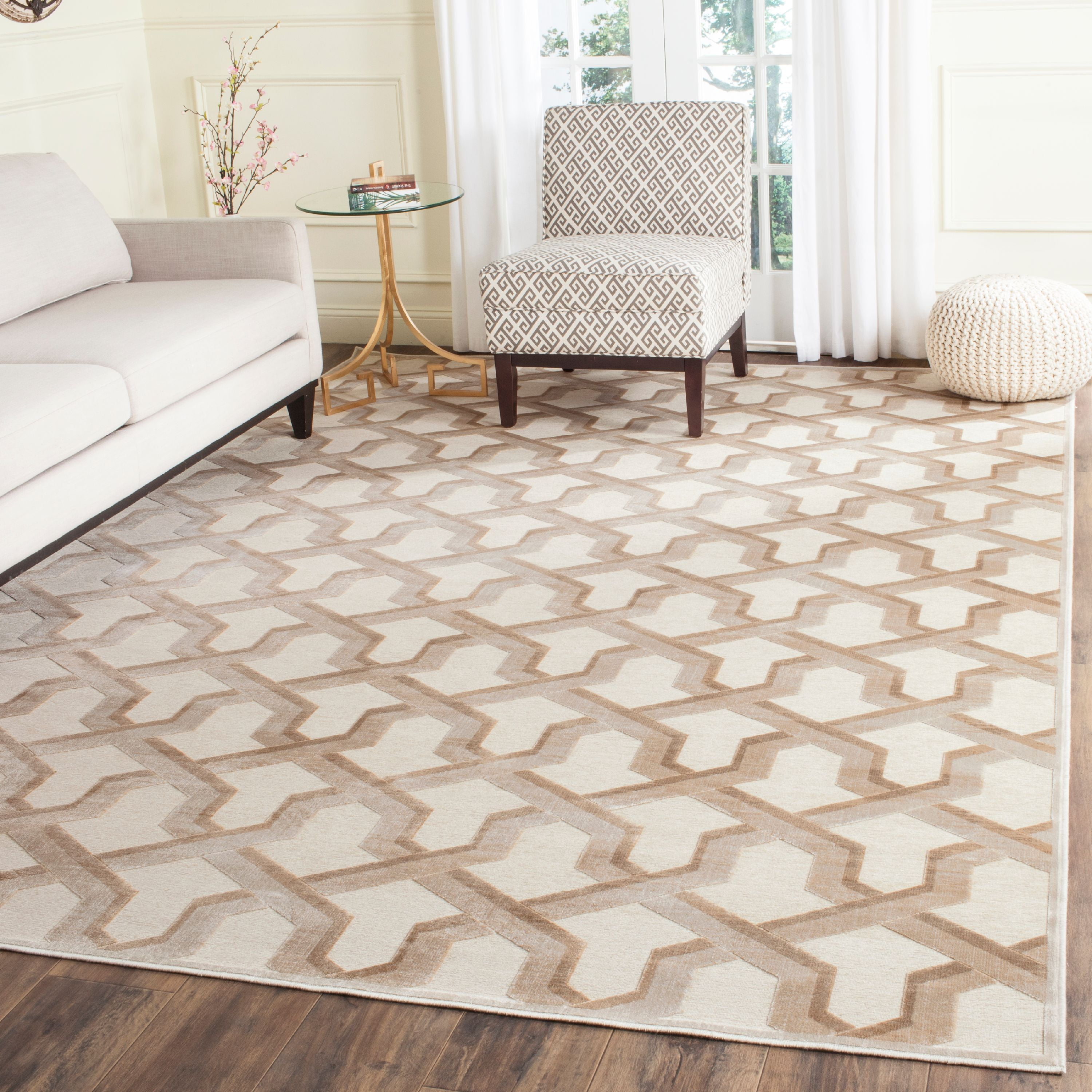 SAFAVIEH Paradise Gayle Geometric Tessellation Area Rug, Stone, 7'6