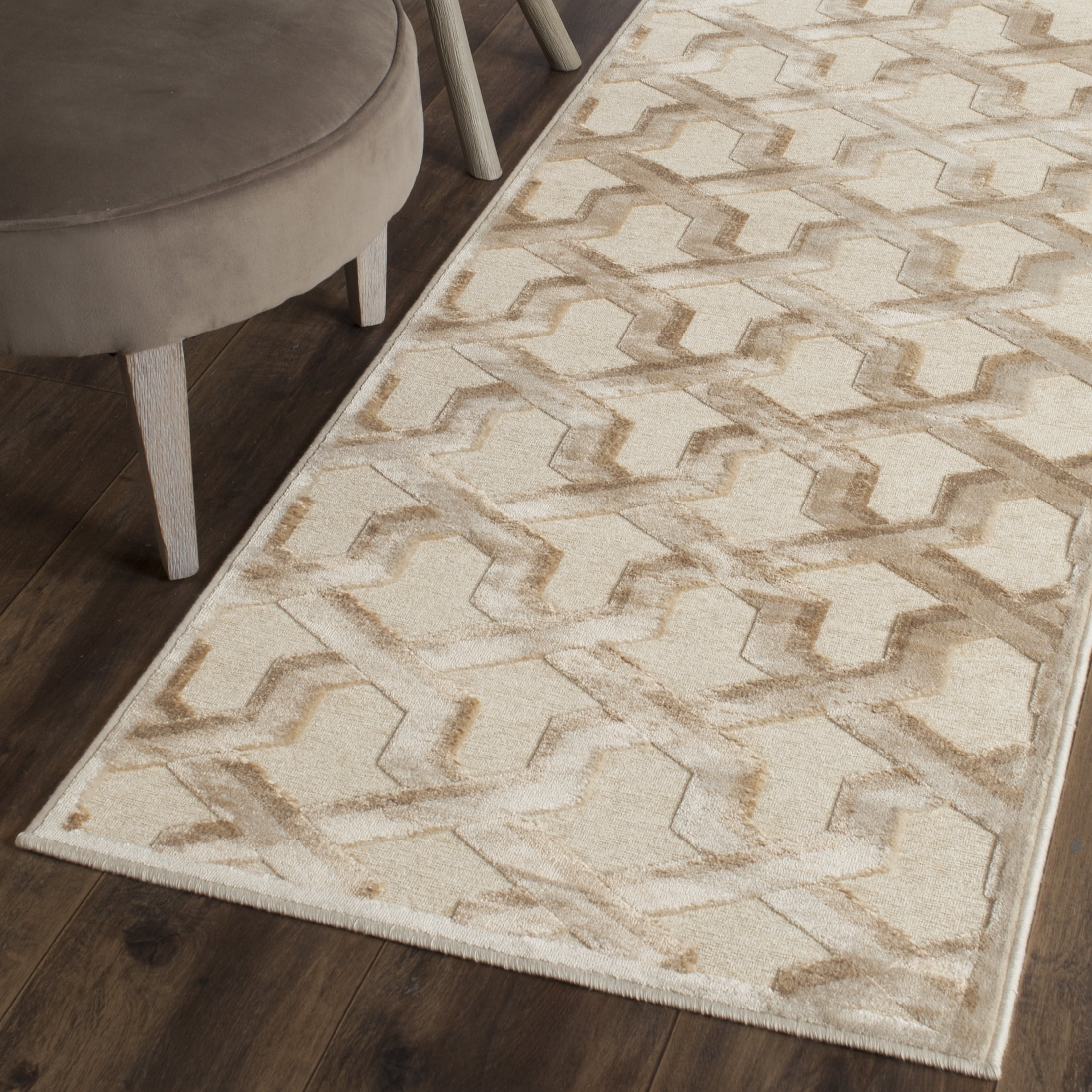 SAFAVIEH Paradise Gayle Geometric Tessellation Runner Rug, Stone, 2'2 ...