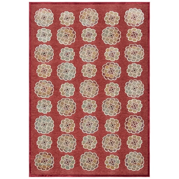 SAFAVIEH Paradise Isabella Floral Area Rug, Red, 5'3" x 7'6"