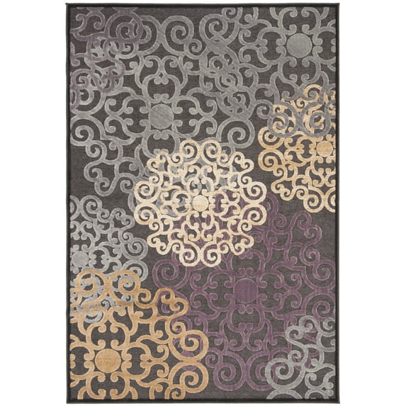 SAFAVIEH Paradise Jepson Floral Area Rug, Charcoal/Multi, 8' x 11'2"