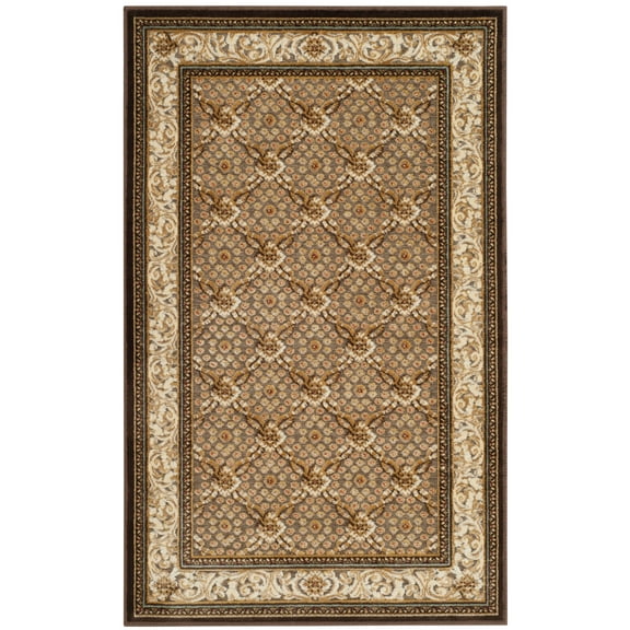 SAFAVIEH Paradise Jonette Geometric Floral Area Rug, Dark Brown, 2'7" x 4'