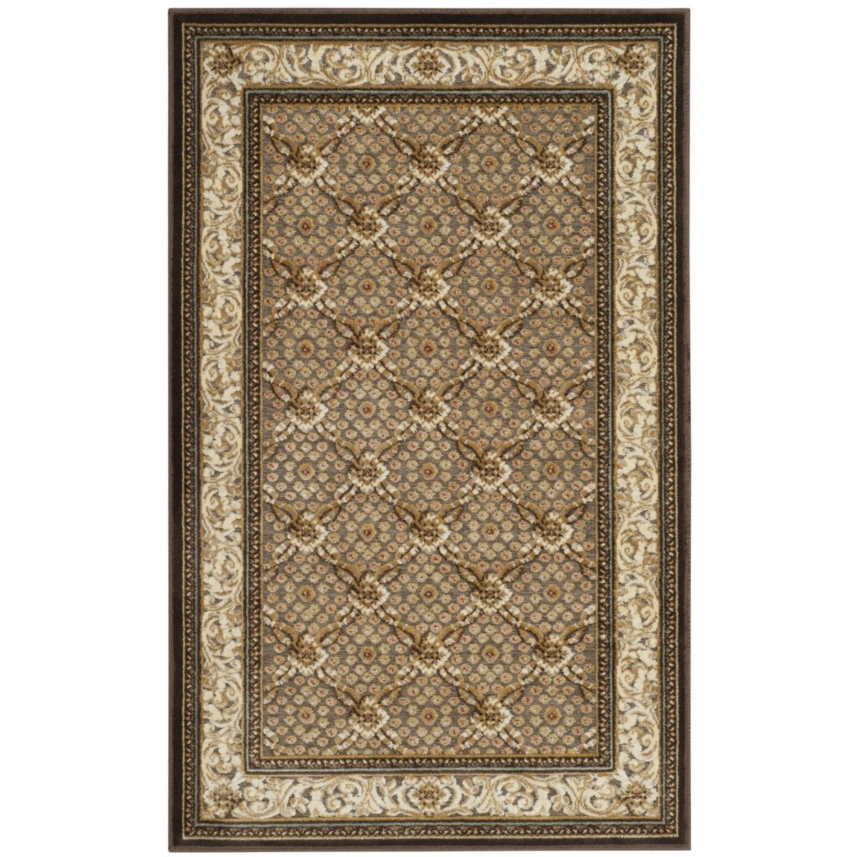 Dark Brown Rectangular Viscose Chenille Silk Area Rug