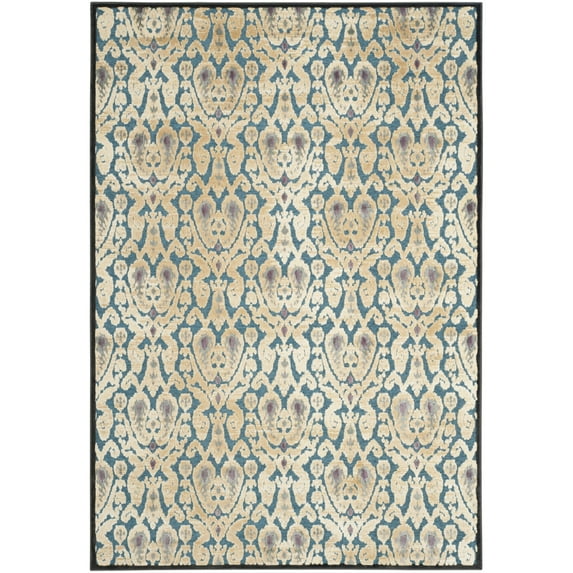 SAFAVIEH Paradise Justice Geometric Tessellation Area Rug, Anthracite/Petrol, 8' x 11'2"