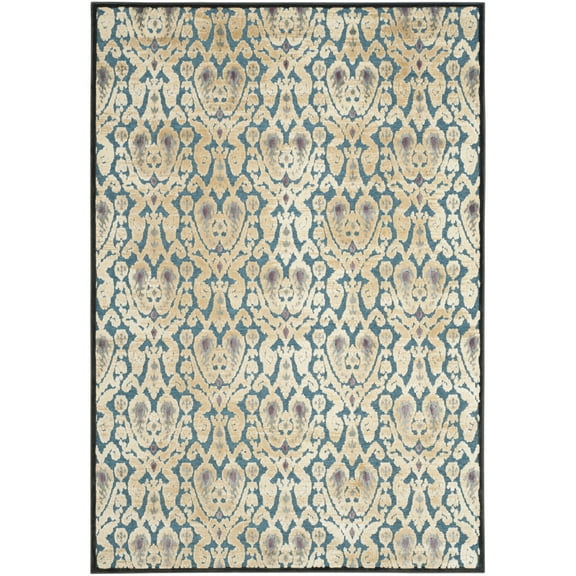 SAFAVIEH Paradise Justice Geometric Tessellation Area Rug, Anthracite/Petrol, 8' x 11'2"