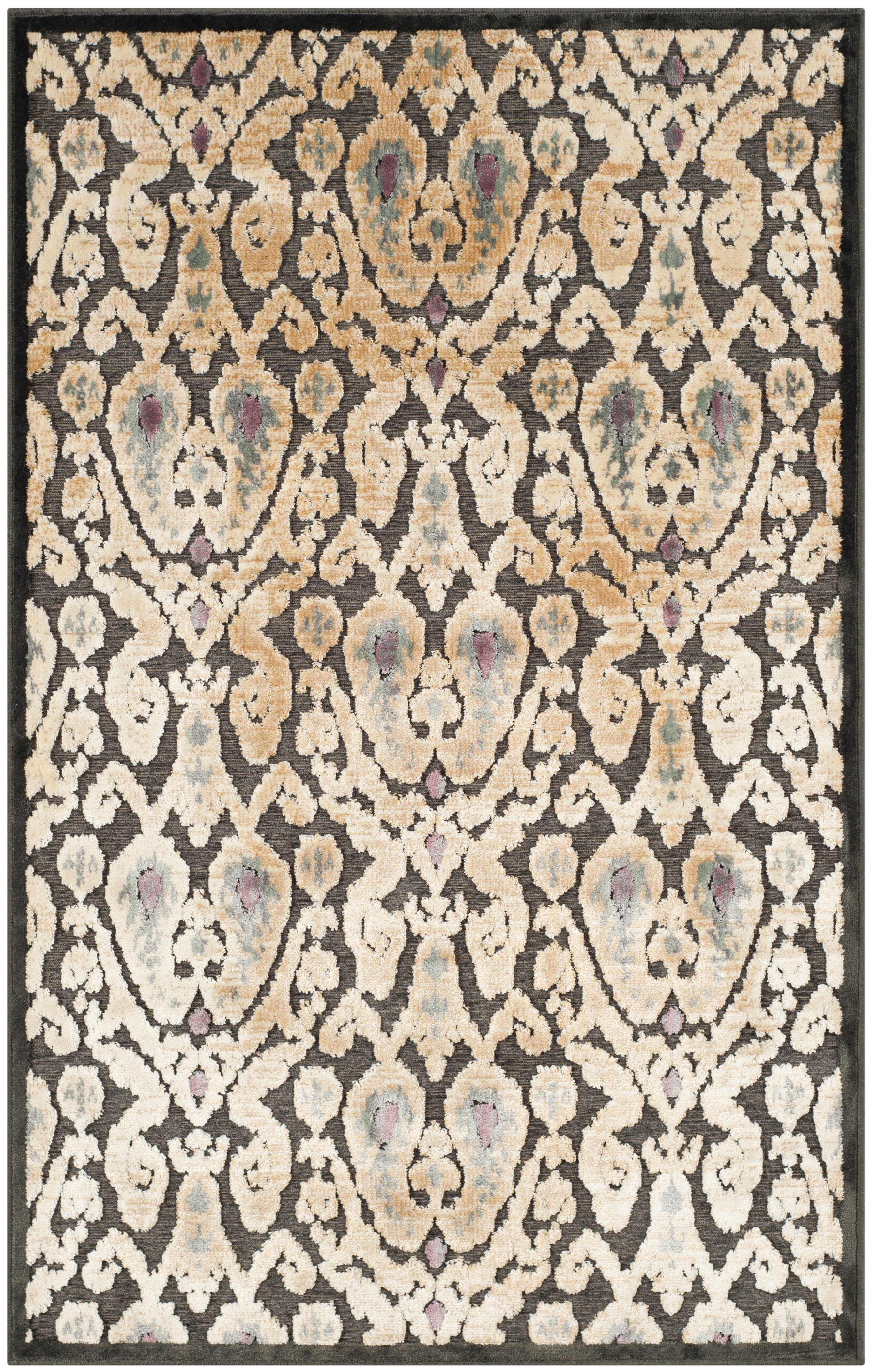 SAFAVIEH Paradise Justice Geometric Tessellation Area Rug, Charcoal ...