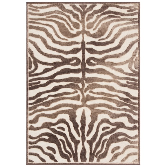 SAFAVIEH Paradise Kady Bordered Area Rug, Cream/Brown, 2'7" x 4'