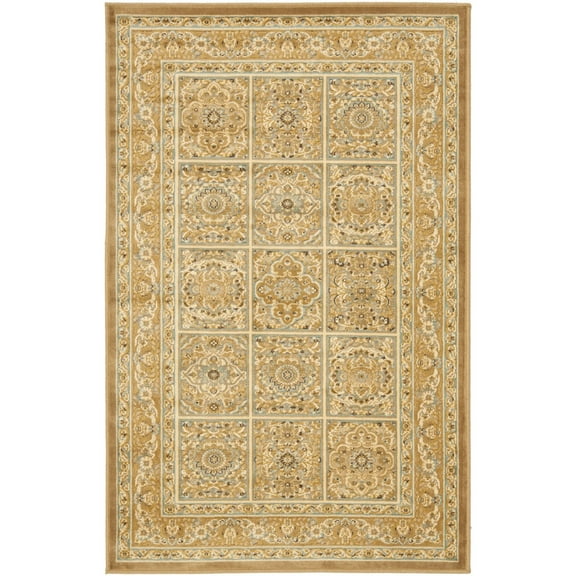 SAFAVIEH Paradise Kirsteen Geometric Floral Area Rug, Beige, 4' x 5'7"