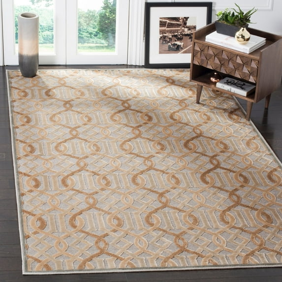 SAFAVIEH Paradise Luana Geometric Swirls Area Rug, Blue, 5'3" x 7'6"